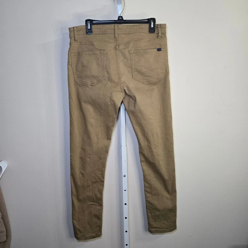 Jachs New York Mens Khaki Stretch Chino Pants 33x32 Tan E-127-P10